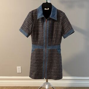 Sandro Black and Blue Dress